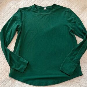 lululemon athletica Green Long Sleeve Love Tee- Size 6